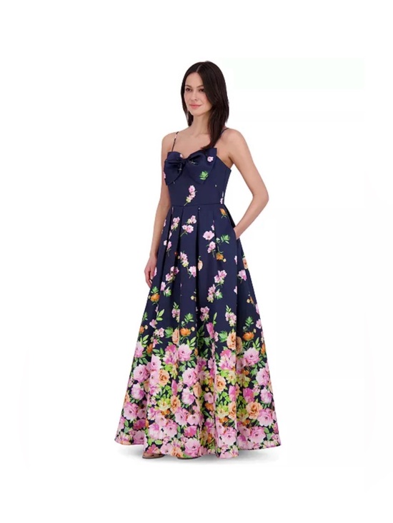 Eliza J Dresses & Skirts - Eliza J Printed Bow Sleeveless Ball Gown